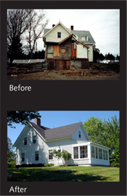 Isleboro Farmhouse Before and After photos